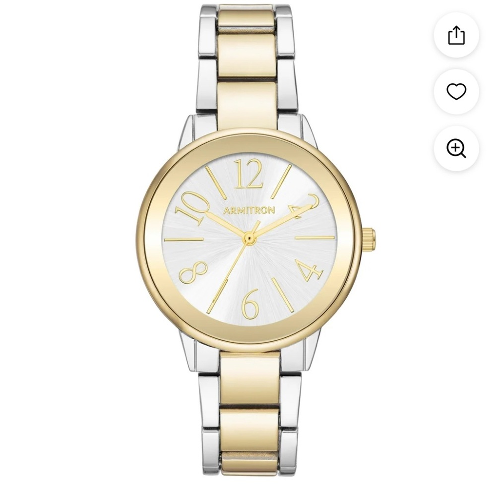 Armitron Gold and Silver Dress Watch Elegant Two-Tone Design